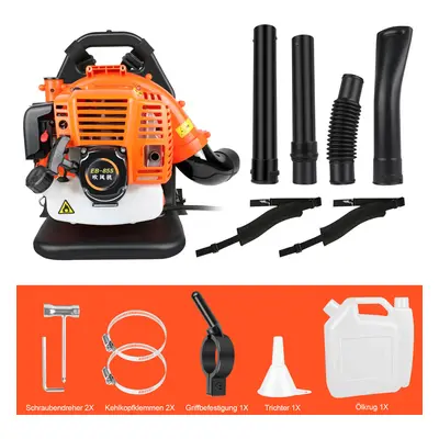 1.7L Petrol Garden Leaf Blower 2-Stroke Engine Churning Triple with Proportioning Jug, Hose, Duc