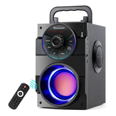 (black) Toproad 11w Big Power Bluetooth Speaker Portable Wireless Stereo Bass Support Fm Radio A