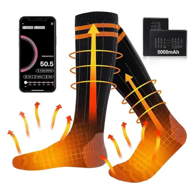 App-controlled Heated Socks - 5000mah Battery-powered Foot Warmers for Outdoor