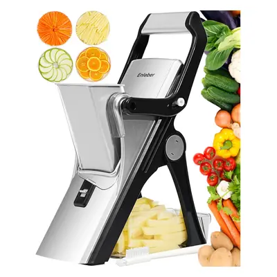 (Silver-black) Mandoline Vegetable Slicerï¼Mandoline Slicer Safe Vegetable Chopper-Julienne Dic