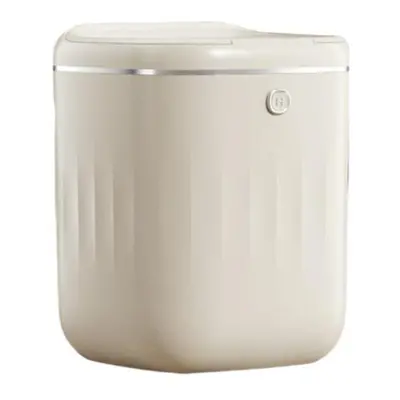 (beige, Charging) 20l Smart Automatic Trash Can With Lid Waterproof Electric Sensor Garbage Bin 