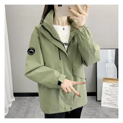 (green, XL) Fashionable Loose Spring And Autumn Women&apos;s Coat, The Best-selling Waterproof A