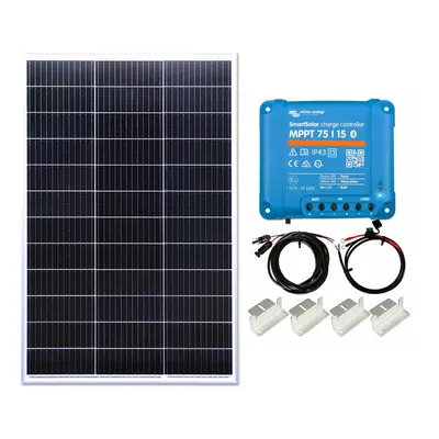 150w Mono Solar Panel Kit Battery Charging MPPT Controller Z-Brackets with Mounting Brackets and