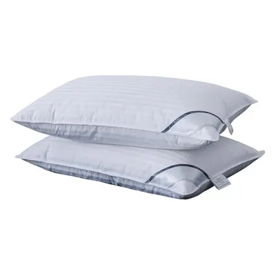 (50% Goose down Pillows) pack Goose Feather Down Pillows, 100% Cotton Shell, Non-allergenic & An