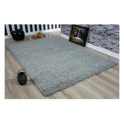 (160x230cm (5'3"x7'7"), Silver Grey ) Modern Small Large Various Colours Shaggy Rug