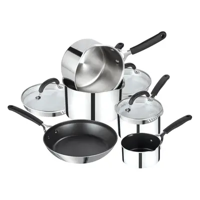 Prestige Made to Last Cookware Set with Soft Grip Silicone Handles - Pack of