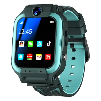 (Green) Adult Smartwatch GPS SOS Waterproof Smart Watch WIFI 4G Watch SIM Card Positioning Track