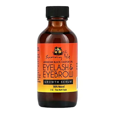 Sunny Isle Jamaican Black Castor Oil Eyelash & Eyebrow Growth Serum, Orange, Ounce