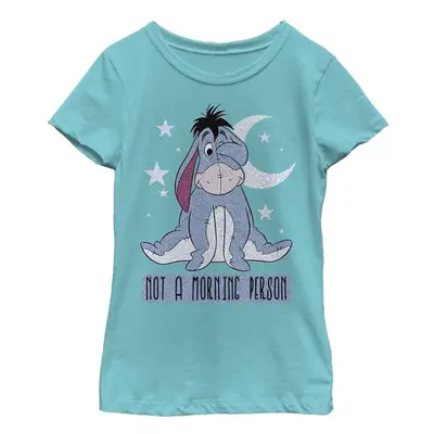 Disney girls Winnie the Pooh Eeyore Not Morning Girl's Solid Crew Tee