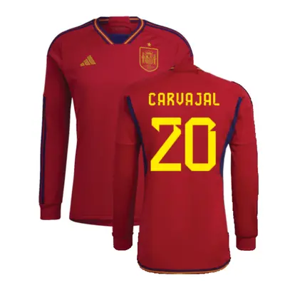 (3XL) Spain Long Sleeve Home Shirt (CARVAJAL 20)