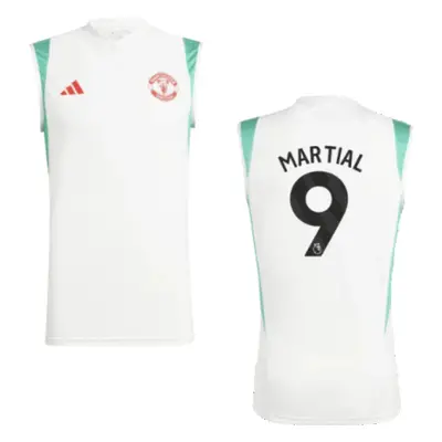 (3XL) Man Utd Sleeveless Jersey (White) (Martial 9)