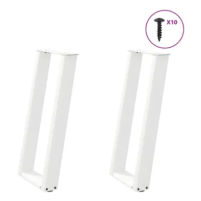 (white, x (72-73) cm) vidaXL Console Table Legs U-Shaped Desk Legs Metal Bar Stand DIY pcs Steel