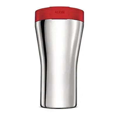 Alessi Caffa Gia24 R-Design Double Wall Travel Mug in 18/10 Stainless Steel and Thermoplastic Re