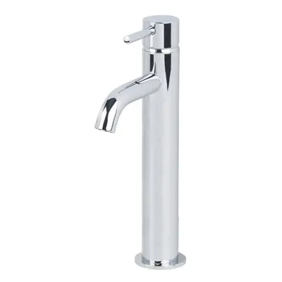 Round Single Lever High Rise Bathroom Basin Mono Mixer Chrome Tap