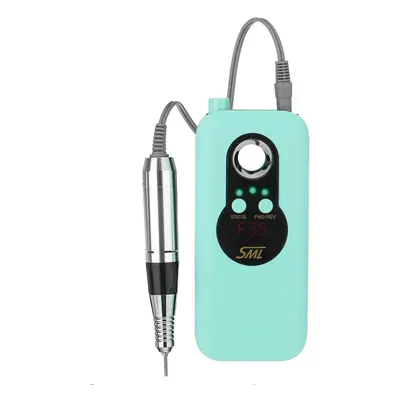 (Green) 35000RPM Electric Nail Drill Machine Portable Rechargeable Manicure Pedicure Machine