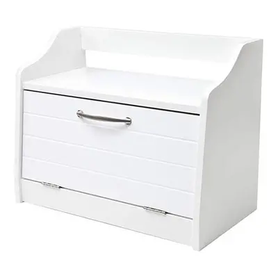 Minack White Wooden Bread Bin - Kitchen Worktop Storage Box