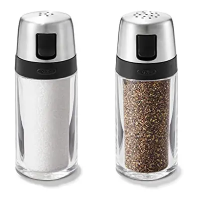 OXO Salt and Pepper Shaker Set, Clear, Stainless Steel