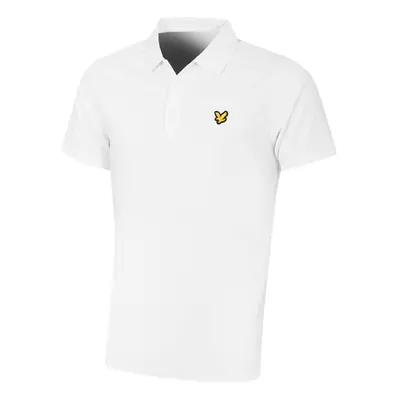 (XXL, White) Lyle & Scott Mens Golf Tech Eagle Logo Short Sleeve Recycled Polo Shirt