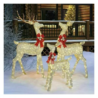 Christmas Set of Reindeer Family LED Inches Indoor Outdoor