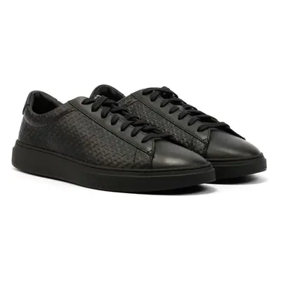 (Black, (Adults')) Boss Kieran Tennis Leather Men's Black Trainers