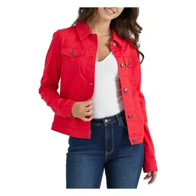 Wrangler Authentics Women's Stretch Denim Jacket Red Large