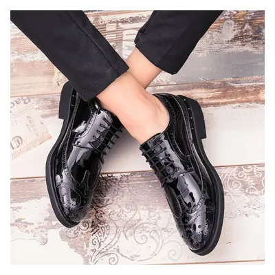 (black, EU:44) Mens Gold Black Silver Dress Oxford Laces Formal Leather Wingtip Business Shoes D