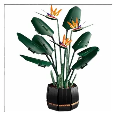 (as the picture) Bird Of Paradise Bouquet Rose Building Block Bricks Unziptoy Diy Potted Illustr