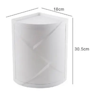 (white, 30.5*18*18cm) Storage Rack Degree Rotating Kitchen Toilet Shelf Corner Bathroom Storage 