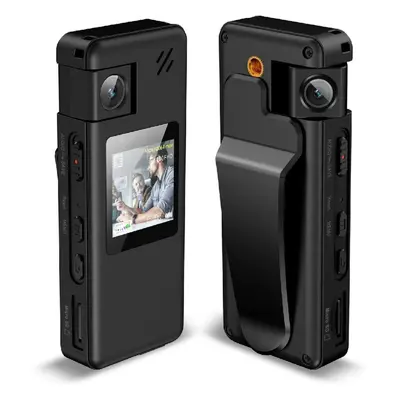 64 Gb Camera With Audio, 1080p Police Camera With Rotating Lens And Upgrade Rotate Clip, Video C