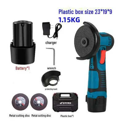 (blue, one-battery one-charge plastic box) Inch Angle Grinder Saw Blade For Cutting Tile Wood Me