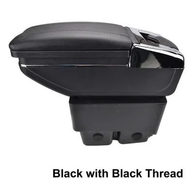 (black) For Ford Fiesta Center Centre Console Storage Box Armrest Arm Rest Rotatable 2011 2013 2