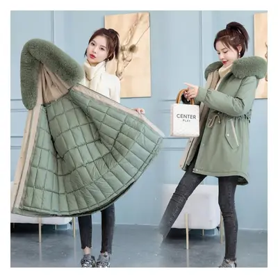 (green, XXXL) Overcomes Women&apos;s New Off-season Winter Removable Jacket Thickened Winter Coa