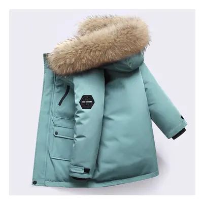 (Green, 9-10Years) Kids Boys Coat Hooded Parka Jacket Outwear UK