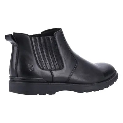 (Black, (Adults')) Hush Puppies Gary Leather Men's Black Boots