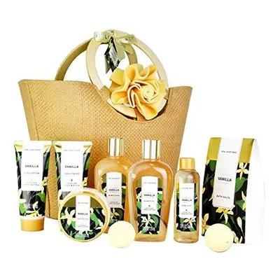 Spa Luxetique Vanilla Spa Gift Set, Premium 10pc Gift Sets for Women, Home Bath Spa Gift Set Inc