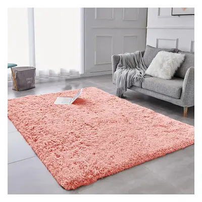 (Pink, 160cm x 230cm (5ft 4" x 7ft 8")) Non Slip Rugs Shaggy Fluffy Rugs Runners & Bath Door Mat