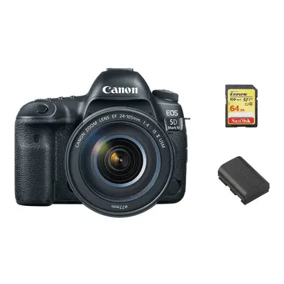 Canon Eos 5D Iv Kit Ef 24-105Mm F4L Is Ii Usm + 64Gb Sd Card + Lp-E6N