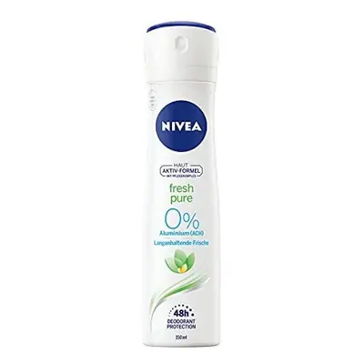 NIVEA Fresh Pure Deodorant Spray (150 ml), Deodorant without Aluminium (ACH) with Jasmine Fragra