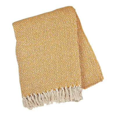 Scani Boho Mustard Blanket Throw