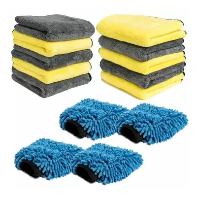 (14-Piece) Pro-Kleen Microfibre Cloth & Mitt Set