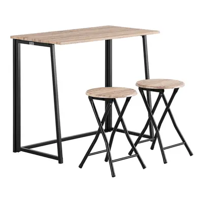 SoBuyÂ® OGT18-N,3 Pieces Bar Set-Folding Bar Table and Folding Stools