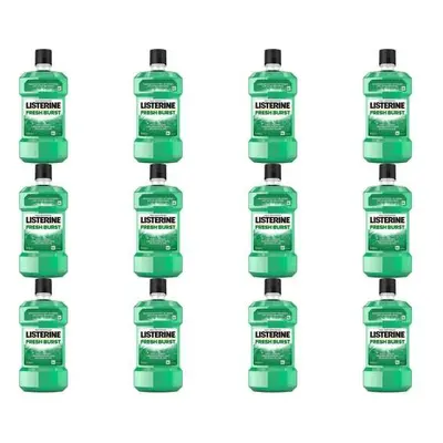 Listerine Antiseptic Fresh Burst Mouthwash, 500ml (Pack of 12)