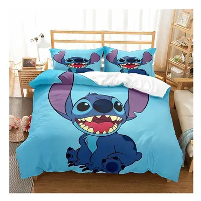 (7, King) Lilo Stitch Bedding Single Double Duvet Cover Cartoon Print Set