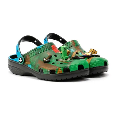 (Green, (Adults')) Crocs Minecraft Classic Multi Clogs