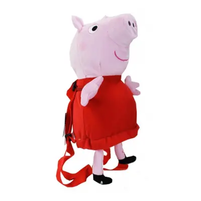 Peppa Pig Plush Backpack Pink Red