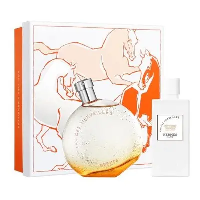 Hermes Eau Des Merveilles Pcs Gift Set For Women: 3.4 Eau De Toilette + 2.7 Body Lotion