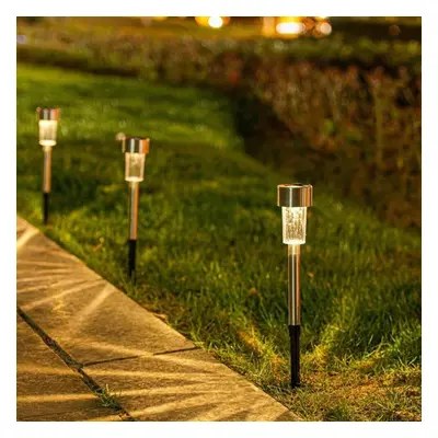 (warm light-20pcs) 20pcs Solar Garden Light Outdoor Waterproof Solar Powered Lamp Lighting For P