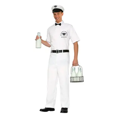 Forum Novelties Men's 50's Milkman Costume White Standard