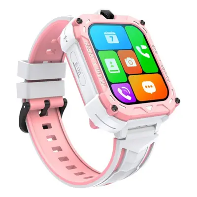 (pink) 4g Smart Watch Kids Sos Lbs Gps Wifi Location Video Call Ip67 Waterproof Remote Monitor S