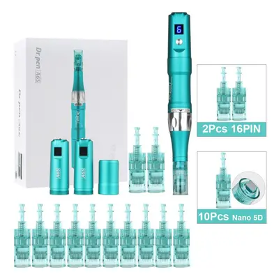 (A6S+10Pcs Nano 5D) Dr Pen Ultima A6s Wireless Professional Microneedling Pen Derma Auto Pen Mts